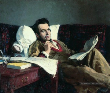 portrait du compositeur mikhail glinka 1887 Ilya Repin Peinture à l'huile